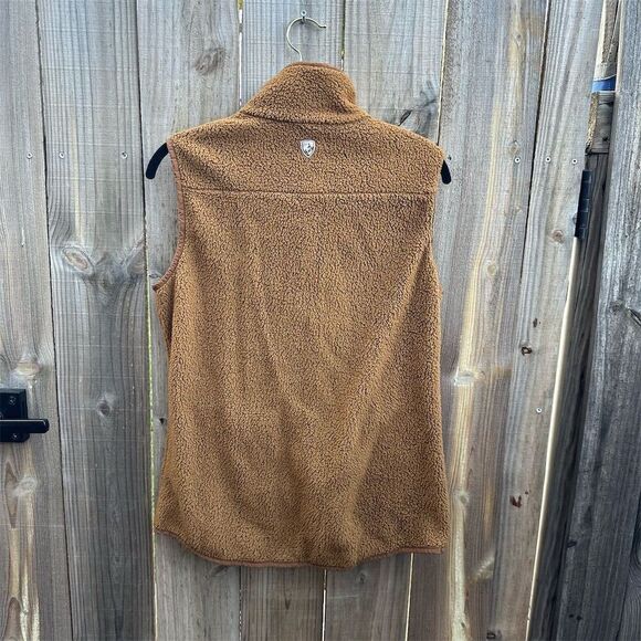 KÜHL Women's Snap Vest Size S Camel Brown High Collar Fleece Jacket - Picture 5 of 5